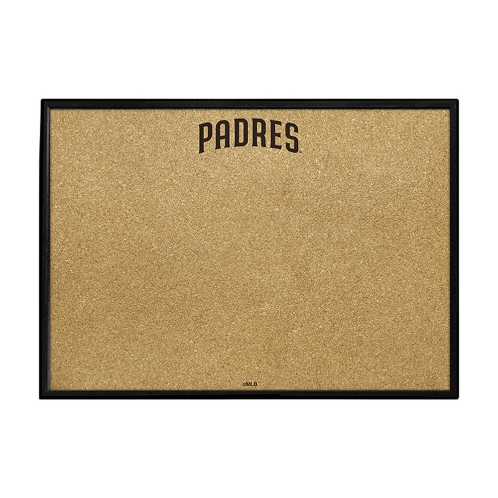 San Diego Padres: Wordmark - Framed Corkboard - The Fan-Brand