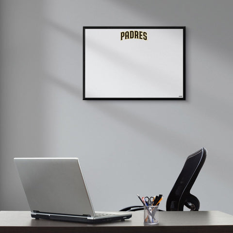 San Diego Padres: Wordmark - Framed Dry Erase Wall Sign - The Fan-Brand
