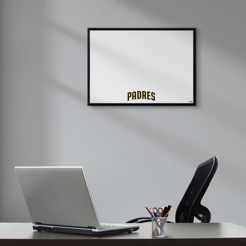 San Diego Padres: Wordmark - Framed Dry Erase Wall Sign - The Fan-Brand
