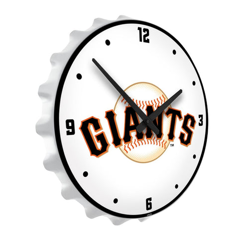 San Francisco Giants: Bottle Cap Lighted Wall Clock - The Fan-Brand