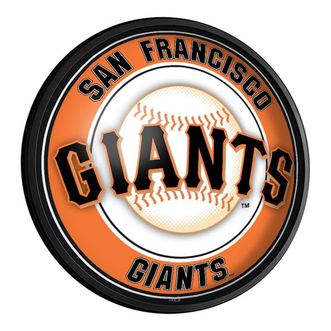San Francisco Giants: Round Slimline Lighted Wall Sign - The Fan-Brand