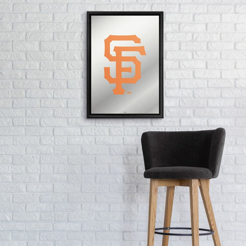 San Francisco Giants: Vertical Framed Mirrored Wall Sign - The Fan-Brand