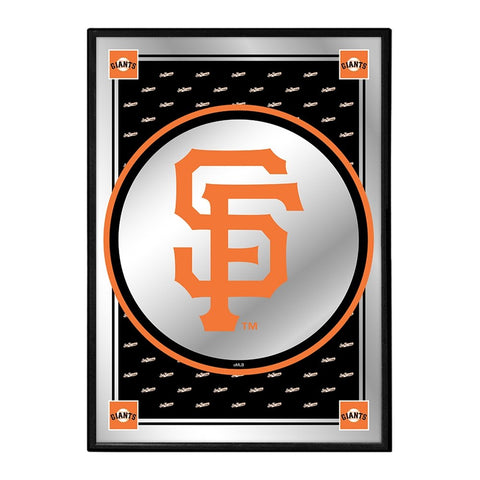 San Francisco Giants: Vertical Team Spirit - Framed Mirrored Wall Sign - The Fan-Brand