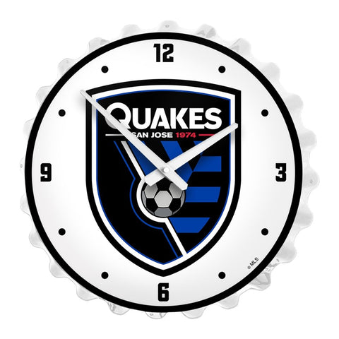 San Jose Earthquakes: Bottle Cap Lighted Wall Clock - The Fan-Brand