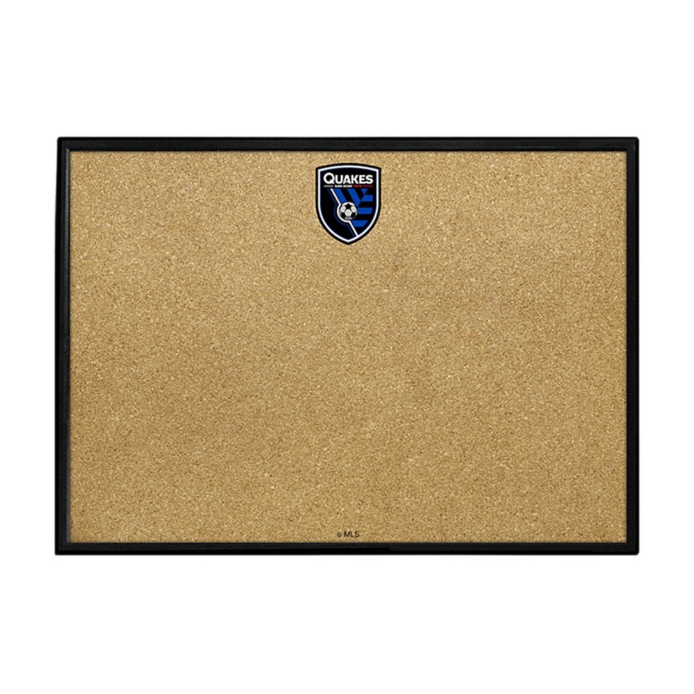 San Jose Earthquakes: Framed Cork Board Wall Sign - The Fan-Brand