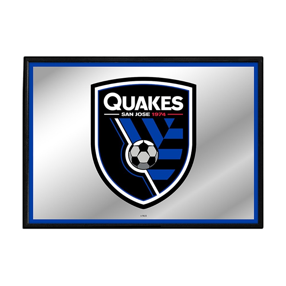 San Jose Earthquakes: Framed Mirrored Wall Sign - The Fan-Brand