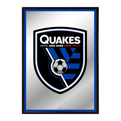 San Jose Earthquakes: Framed Mirrored Wall Sign - The Fan-Brand