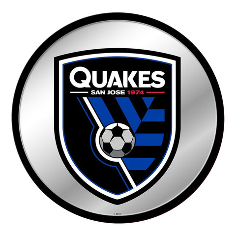 San Jose Earthquakes: Modern Disc Mirrored Wall Sign - The Fan-Brand