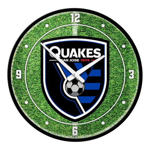 San Jose Earthquakes: Pitch - Modern Disc Wall Clock - The Fan-Brand