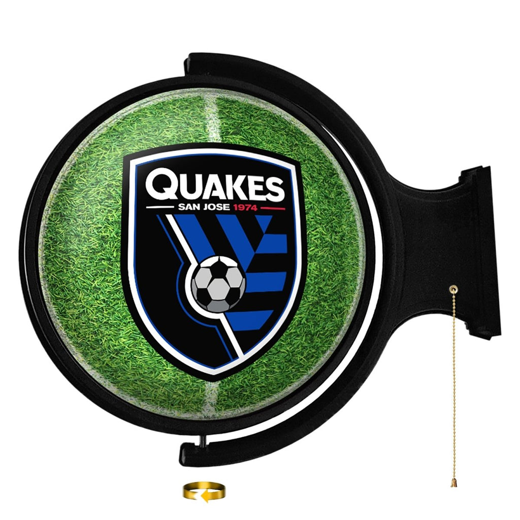 San Jose Earthquakes: Pitch - Original Round Rotating Lighted Wall Sign - The Fan-Brand