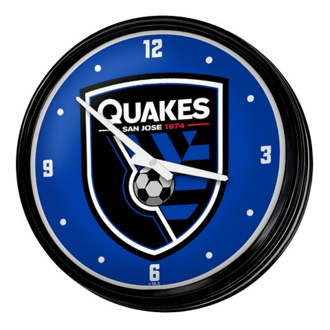 San Jose Earthquakes: Retro Lighted Wall Clock - The Fan-Brand