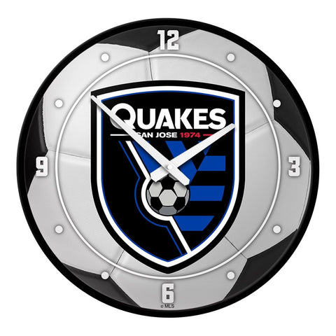 San Jose Earthquakes: Soccer Ball - Modern Disc Wall Clock - The Fan-Brand