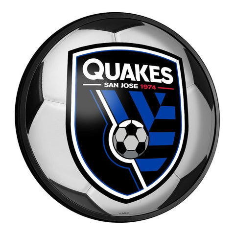 San Jose Earthquakes: Soccer - Round Slimline Lighted Wall Sign - The Fan-Brand