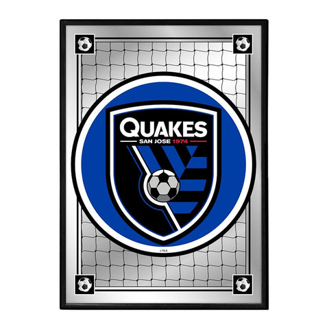 San Jose Earthquakes: Team Spirit - Framed Mirrored Wall Sign - The Fan-Brand