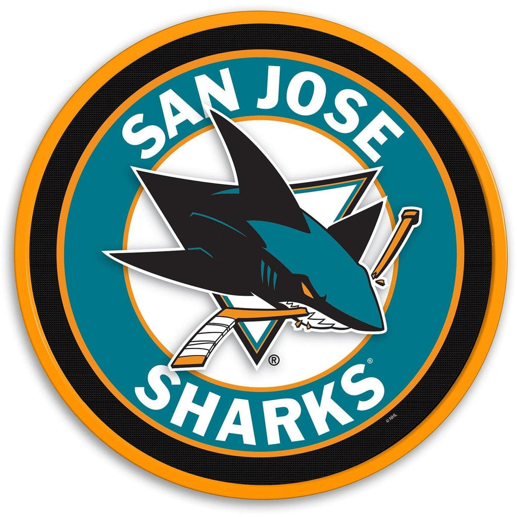 San Jose Sharks: Modern Disc Wall Sign - The Fan-Brand