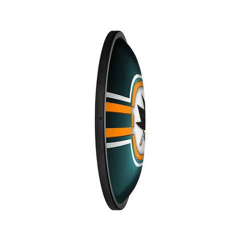San Jose Sharks: Oval Slimline Lighted Wall Sign - The Fan-Brand