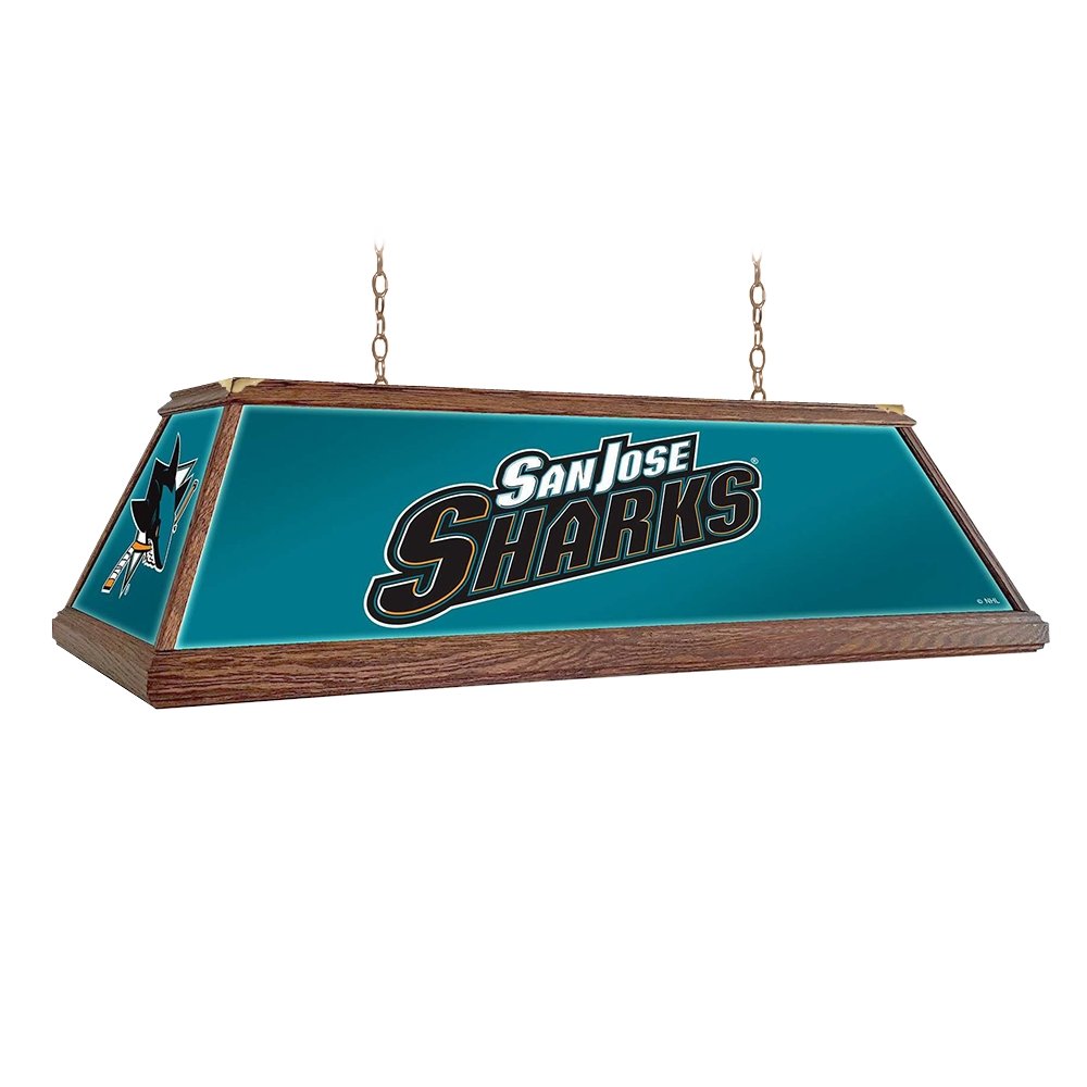 San Jose Sharks: Premium Wood Pool Table Light - The Fan-Brand