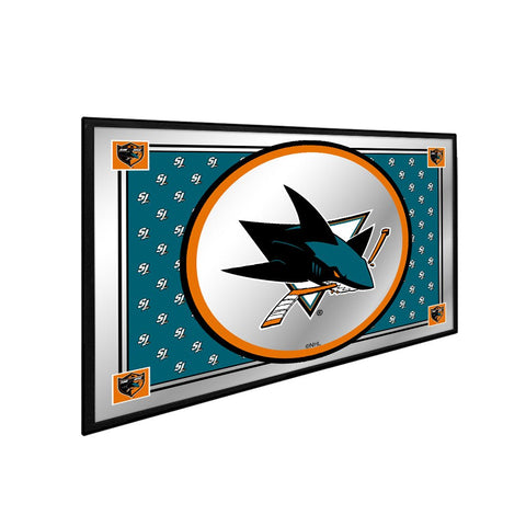 San Jose Sharks: Team Spirit - Framed Mirrored Wall Sign - The Fan-Brand