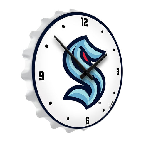 Seattle Kraken: Bottle Cap Lighted Wall Clock - The Fan-Brand