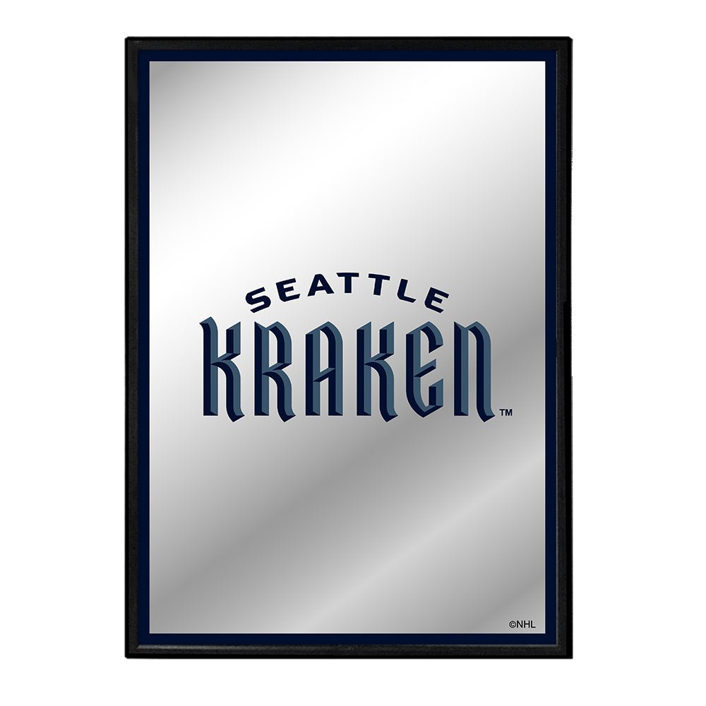 Seattle Kraken: Logo - Framed Mirrored Wall Sign - The Fan-Brand