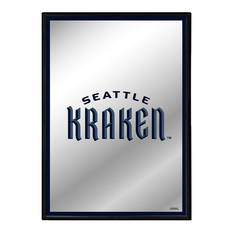 Seattle Kraken: Logo - Framed Mirrored Wall Sign - The Fan-Brand