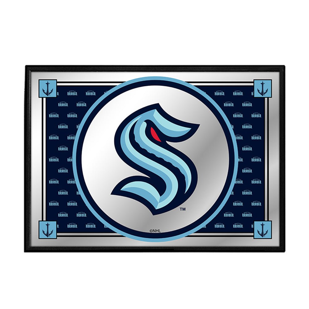 Seattle Kraken: Team Spirit - Framed Mirrored Wall Sign - The Fan-Brand