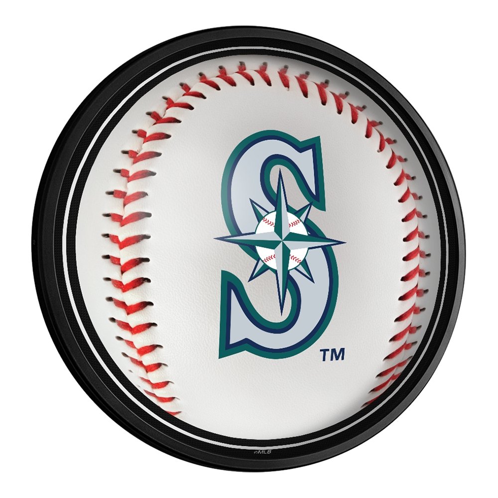 Seattle Mariners: Baseball - Round Slimline Lighted Wall Sign - The Fan-Brand