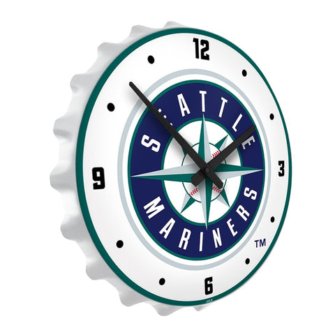 Seattle Mariners: Bottle Cap Lighted Wall Clock - The Fan-Brand