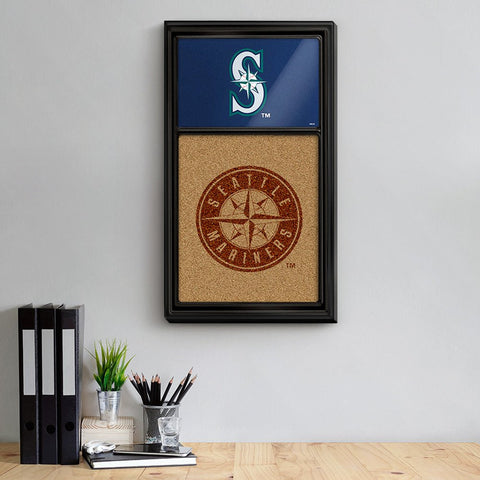 Seattle Mariners: Dual Logo - Cork Note Board - The Fan-Brand