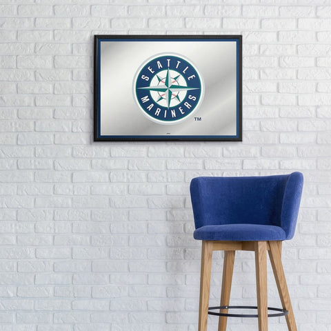 Seattle Mariners: Framed Mirrored Wall Sign - The Fan-Brand