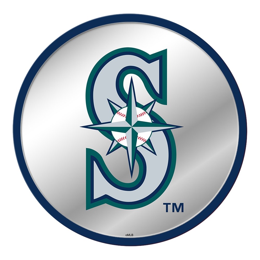 Seattle Mariners: Logo - Modern Disc Mirrored Wall Sign - The Fan-Brand