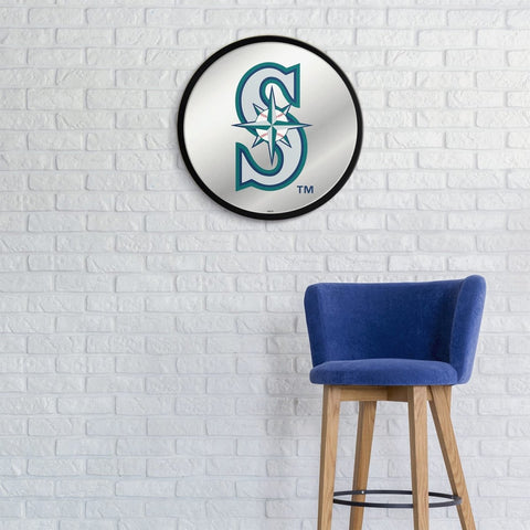 Seattle Mariners: Logo - Modern Disc Mirrored Wall Sign - The Fan-Brand