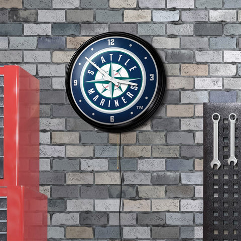 Seattle Mariners: Logo - Retro Lighted Wall Clock - The Fan-Brand