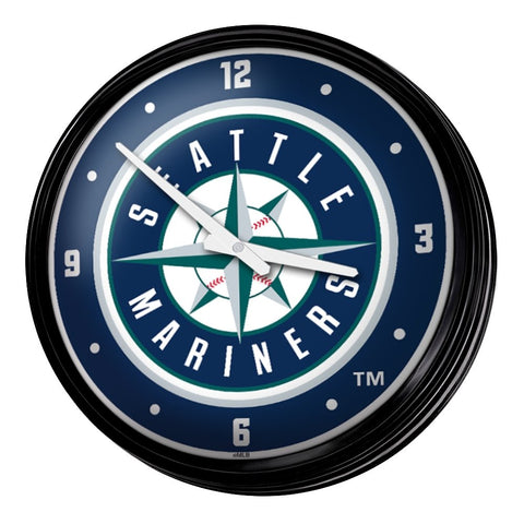 Seattle Mariners: Logo - Retro Lighted Wall Clock - The Fan-Brand
