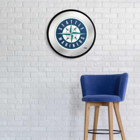 Seattle Mariners: Modern Disc Mirrored Wall Sign - The Fan-Brand