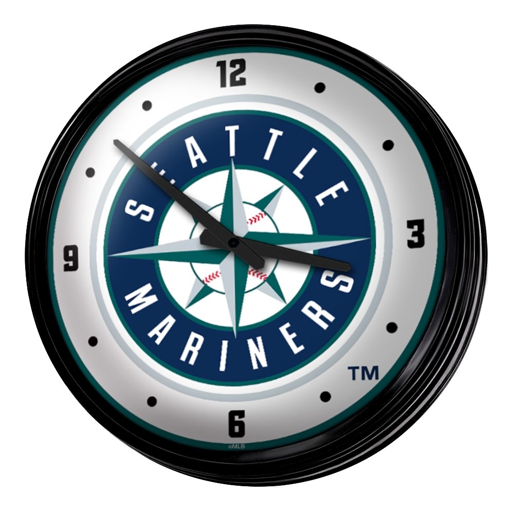 Seattle Mariners: Retro Lighted Wall Clock - The Fan-Brand