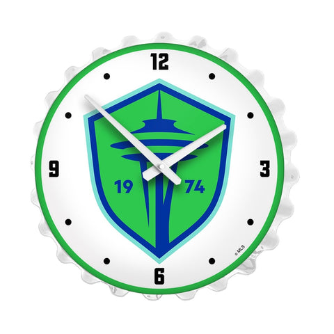 Seattle Sounders: Bottle Cap Lighted Wall Clock - The Fan-Brand