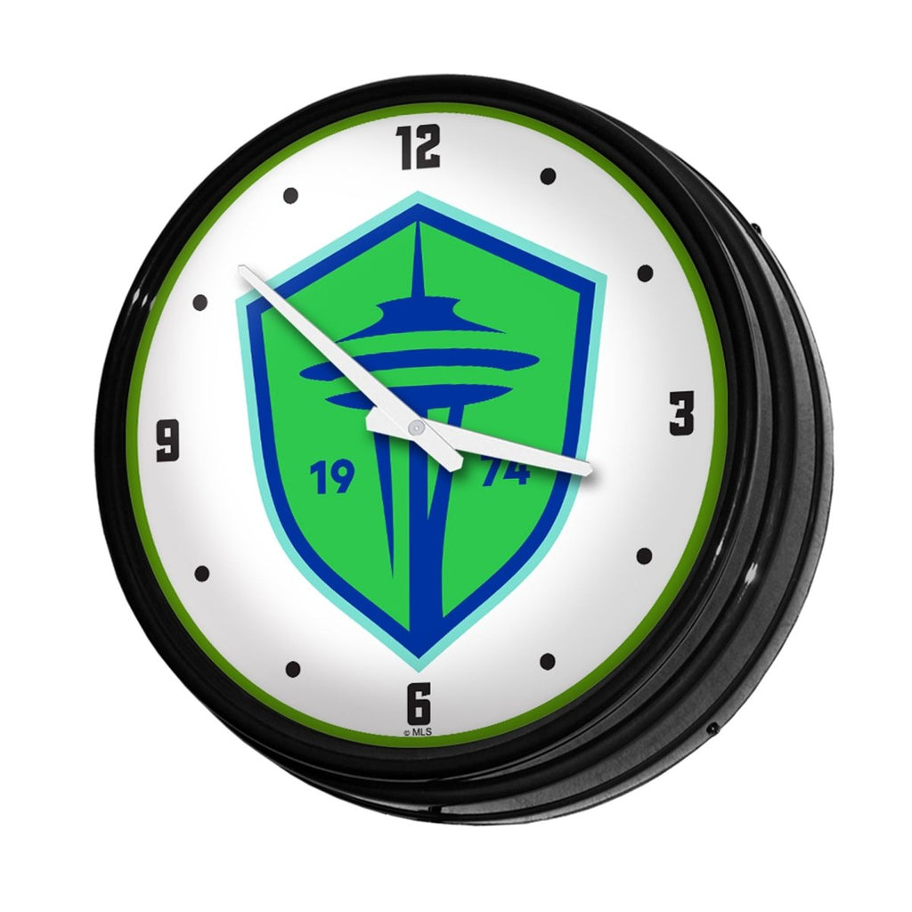 Seattle Sounders: Retro Lighted Wall Clock - The Fan-Brand