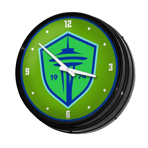 Seattle Sounders: Retro Lighted Wall Clock - The Fan-Brand