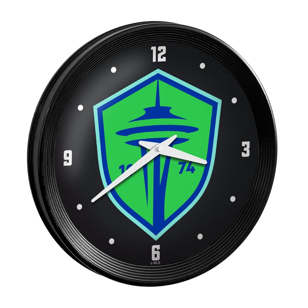 Seattle Sounders: Ribbed Frame Wall Clock - The Fan-Brand