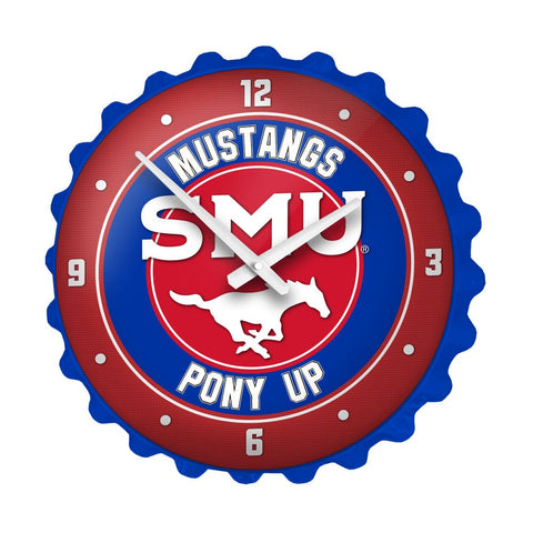 SMU Mustangs: PONY UP - Bottle Cap Wall Clock - The Fan-Brand