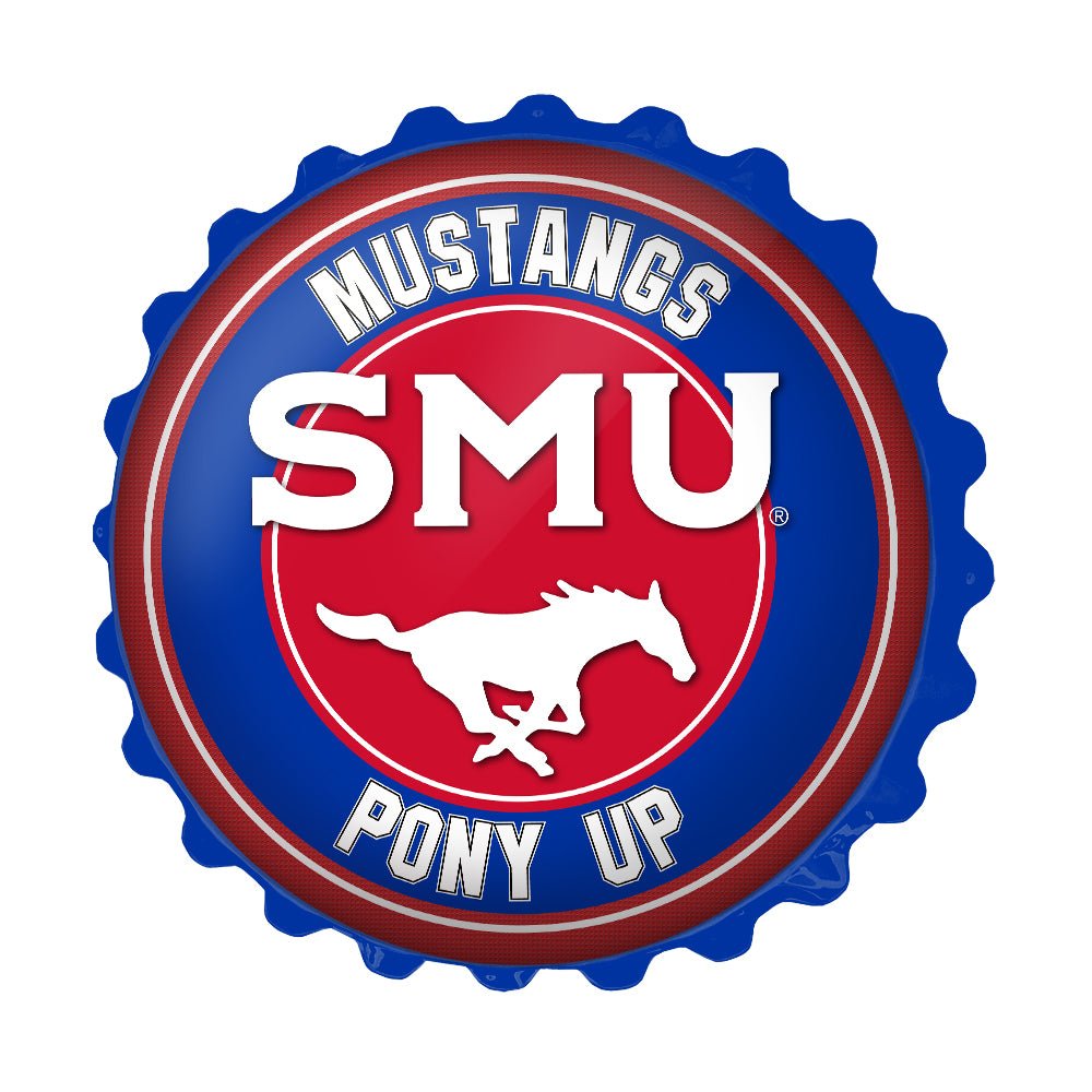 SMU Mustangs: PONY UP - Bottle Cap Wall Sign - The Fan-Brand