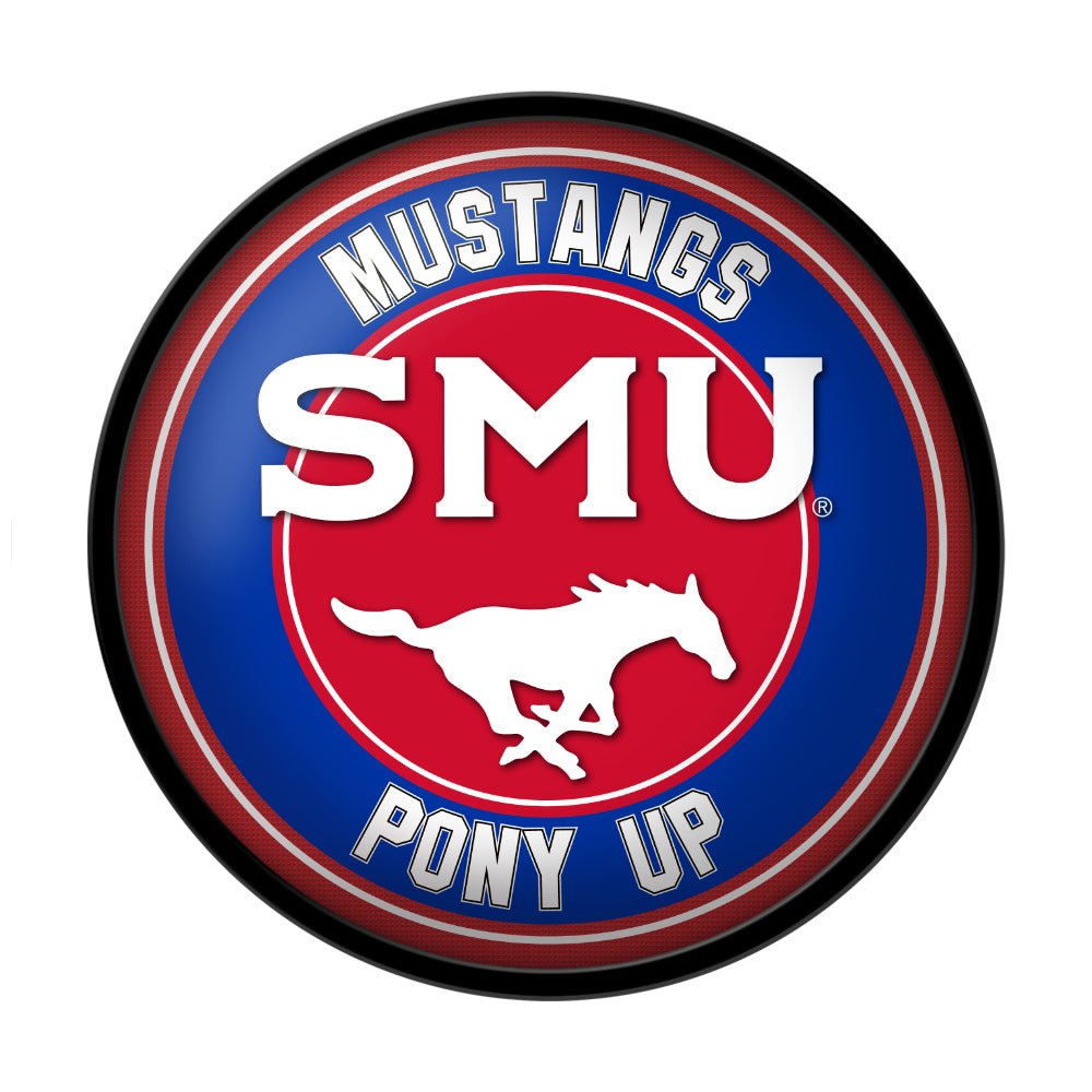SMU Mustangs: PONY UP - Modern Disc Wall Sign - The Fan-Brand