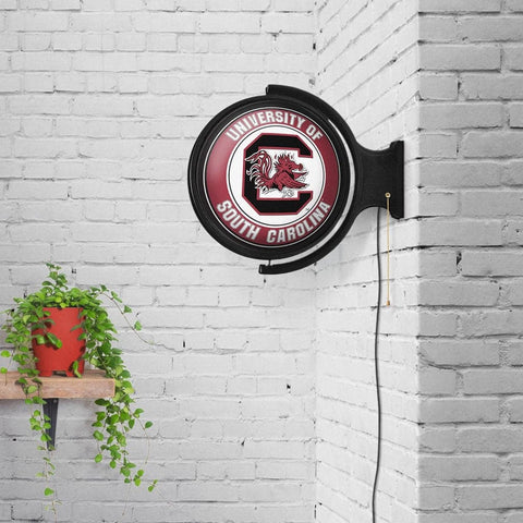 South Carolina Gamecocks: Original Round Lighted Rotating Wall Sign - The Fan-Brand