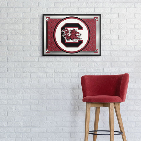 South Carolina Gamecocks: Team Spirit - Framed Mirrored Wall Sign - The Fan-Brand