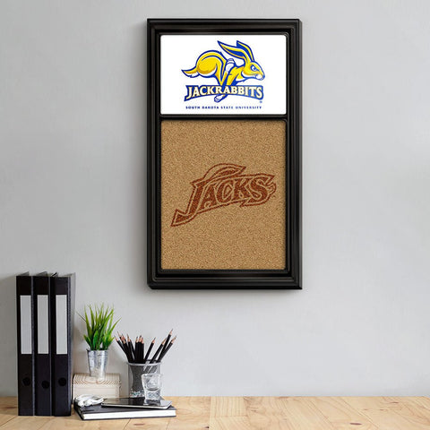 South Dakota State Jackrabbits: Dual Logo Cork Note Board - The Fan-Brand