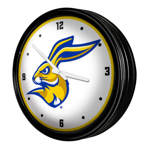 South Dakota State Jackrabbits: Jack - Retro Lighted Wall Clock - The Fan-Brand