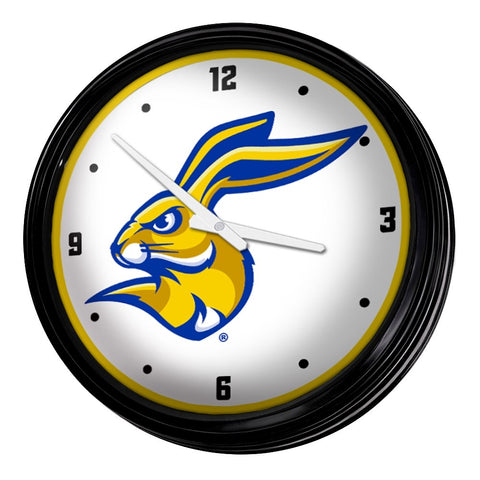 South Dakota State Jackrabbits: Jack - Retro Lighted Wall Clock - The Fan-Brand