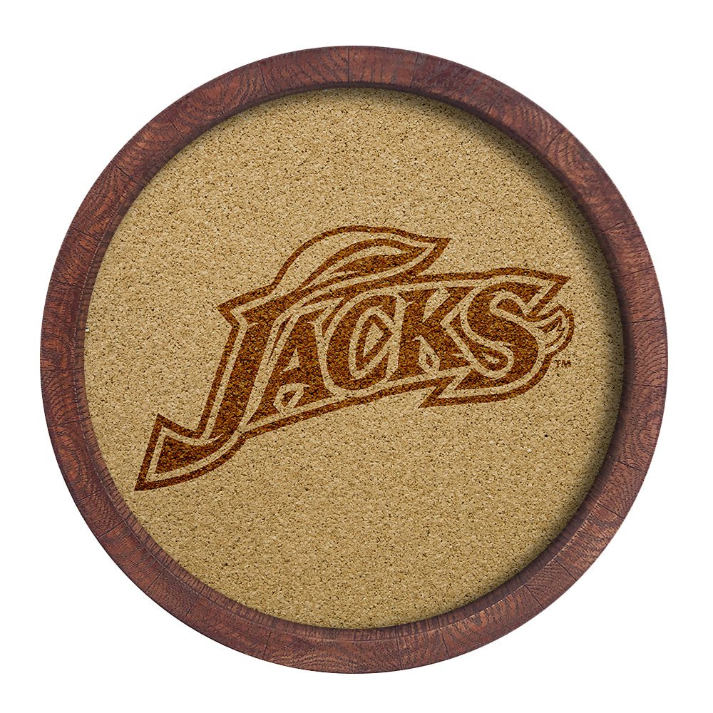 South Dakota State Jackrabbits: Jacks - Mirrored Barrel Top Cork Note Board - The Fan-Brand
