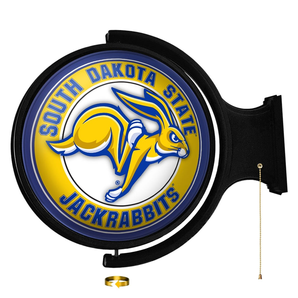 South Dakota State Jackrabbits: Mascot - Original Round Rotating Lighted Wall Sign - The Fan-Brand